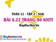 Bài 8.22 trang 80 Toán 11 tập 2 Kết nối tri thức